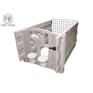 Calf Hutch Housing Plastic Cattle Drinking Troughs With Fence For 4 Calves