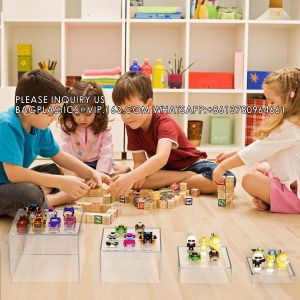 Acrylic Boxes Acrylic Display Nesting Cubes 5 Sided With Hollow Bottoms Display