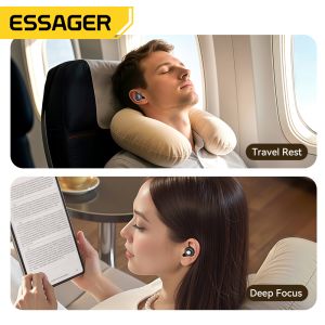 ESSAGER Y25 Silicone Sleep Earplugs 45dB Noise Canceling 8x8cm