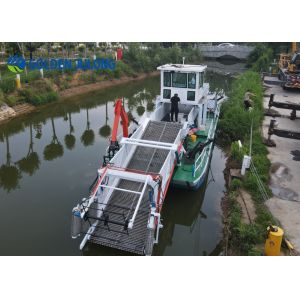 Floating Salvage Collection Trash Skimmer Vessel With Automatically Unloaded