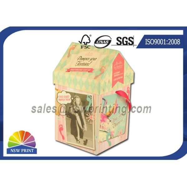Personalized House Shaped Rigid Decorative Paper Boxes Presentation Box With