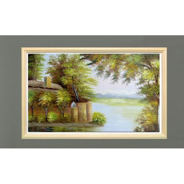 UHD 65 Inch Large LCD LED TFT Wall Mounted Advertising Display With Wood Frame