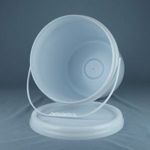 Stackable White Five Gallon Plastic Buckets for Customer Needs