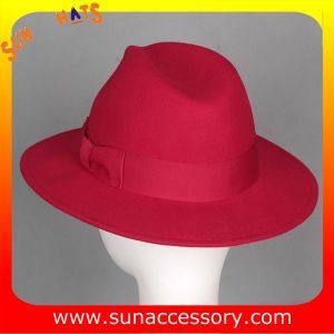 T0061197 Sun Accessory customized winner fashion 100% wool felt fedora hats,