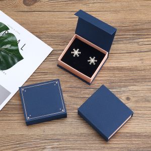 High End Flip Top Book Shaped Jewelry Box Hard Gift Case With Custom Logo