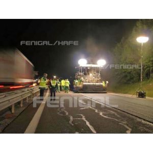 Lighting LED balloon on tripod stand for night road pavement and tunnel