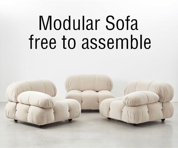 Combination Soft Modular Sofa Family Lambswool Fabric Living Room Sofas