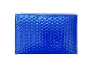 China Blue foiling zip lock poly bubble envelope bubble courier shipping bubble mailer on sale