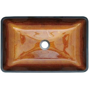 110mm Rectangular Table Top Wash Basin Table Top Counter Design Tempered Glass