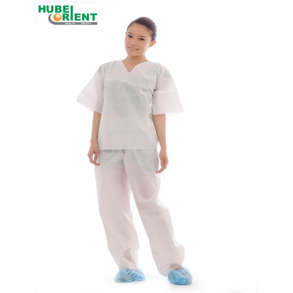 Blue SMS Disposable Protective Pajamas Kits For Doctor / Patient , Size And Weight Customized