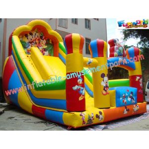 Amusement Mickey Commercial Inflatable Slide