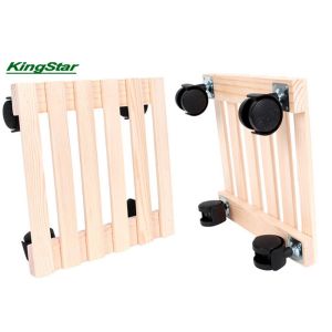 Poplar Wood Square Furniture Dolly , Small Moving Dolly With Roller 350x350mm