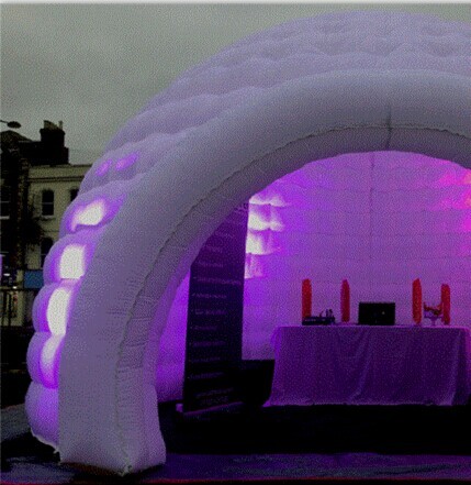 Costomized Outdoor Inflatable Tent With Led Lighting / Printing Inflatable Booth Dome