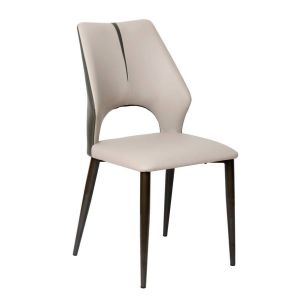 China Modern PU Leather Dining Chair with Iron Frame on sale