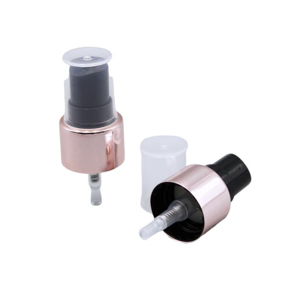 Aluminum Smooth Pump 18mm Fine Mist Sprayers With Color Half Cap