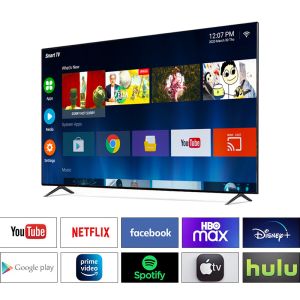 Frameless Smart TV with 97% Screen-to-Body Ratio Eye Protection and 100-220V