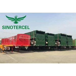 3 Axles Sidewall Semi Trailer 30-60Tons 40ft Shipping Container Trailer