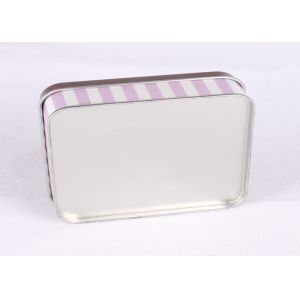 Empty Square Chocolate Packaging Tin Boxes Case With Artwork CMYK / PMS Printing