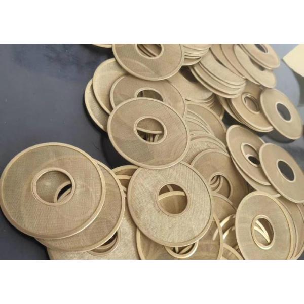 Quality SWG 46mm 160mesh Copper Woven Wire Mesh , Sintered Filter Disc Low Ductility for sale