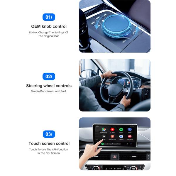 Wired To Wireless Android Auto A2A Adapter With Multi Language Compatible with Android 11.0+