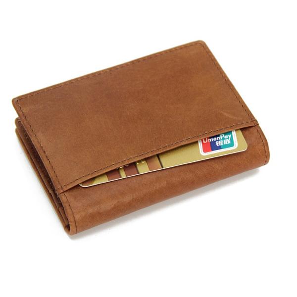 First-Layer Cowhide Credit Card Holder with Multiple Slots and Anti-Theft RFID Technology