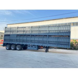 Triangle / Double Star / Double Money 3 Axle Fence Truck Trailers for Livestock
