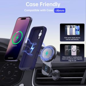 Qi2 Fan Magnetic Car Mount With Customizable Logo And Multiple Color Options For