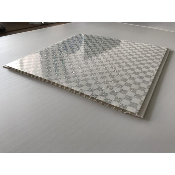 Multi Function Flat Decorative PVC Panels With Little Shinning Square