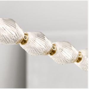 Modern Custom Chandelier With Brass Glass , Modern Crystal Chandelier