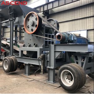Trailer Mounted Portable Mobile Diesel Engine Stone Jaw Crusher Station Plant