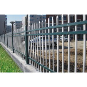 China 1.5m 1.8m Powder Coated Tubular Fencing White Wrought Iron Fence on sale