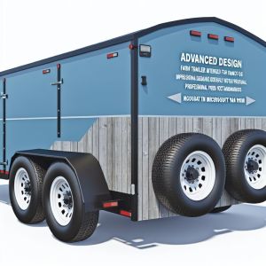 Anti-Corrosion Agriculture Hydraulic Dump Farm Trailer For Ranchers With Tires