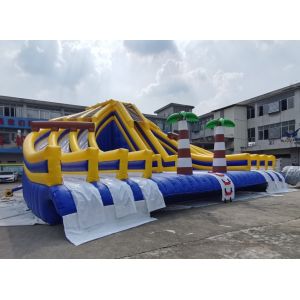 PVC Outdoor Inflatable Amusement Park With Slides Commercial Bouncer Castle