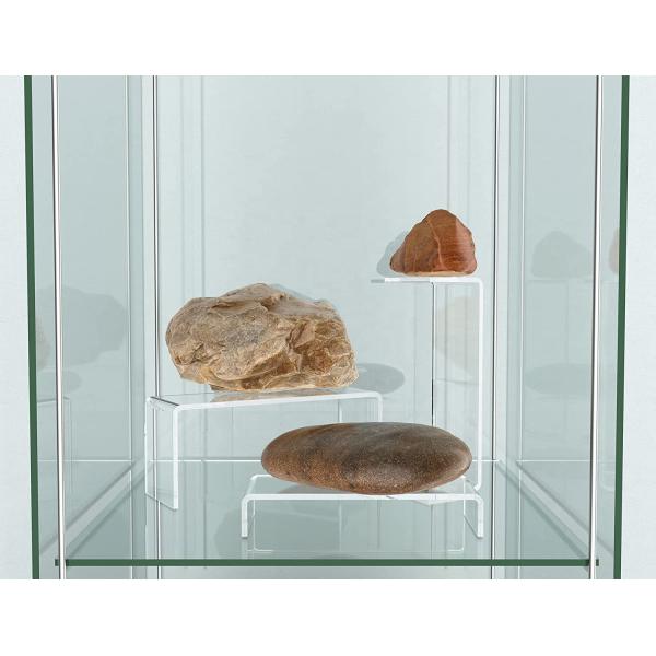 Acrylic Tabletop Riser U Shaped Stand Transparent Tablet Stand Cupcake Plexiglass Stair Risers