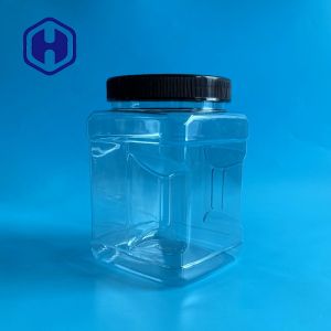 110mm Plastic 1805ml 61oz Gripped Wide Mouth Jar For Household Storage