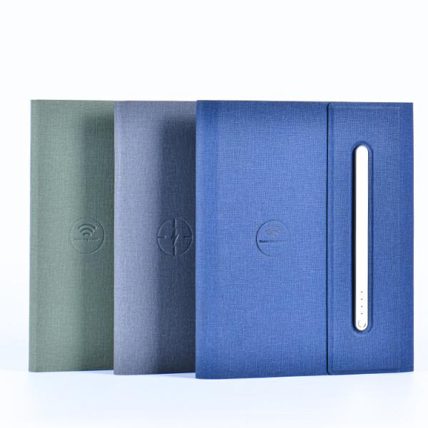 Quality Luxury Business Wireless Charging Multifunctional Notebook With Power Bank for sale