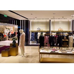 High End Clothing Store Display Fixtures With Hanging Rack Decoration Design