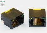 Thru Hole Type Right Angle RJ45 Modular Connector Unshielded With Customized LED