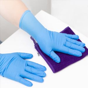 FDA 510K Pure Disposable Nitrile Gloves Medium Tear Resistant