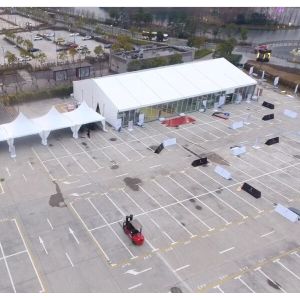 20x35 Custom Made Tents With One Side Glass Wall For Test Driving Meeting