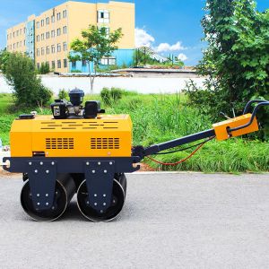 Construction Machinery Small Double Drum Hand Road Roller Soil Compactor Mini