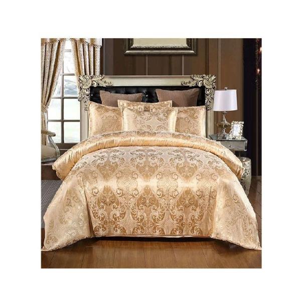 European Style Rotary Screen Printing Satin Bedding Set 3 4 6 7 Piece Cotton
