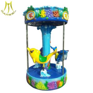 Hansel children park game 3 seats backyard carousel pony ride with music