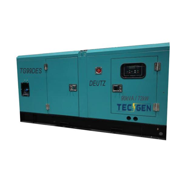 90kva Deutz Soundproof Diesel Generator Set Equipped With Integrated Fuel Tank