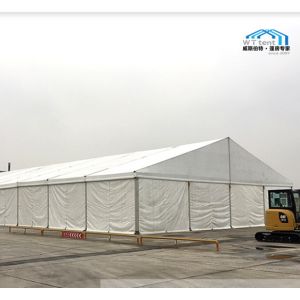 White Industrial Storage Tents Modular Structure Workshop Durable PVC Walls