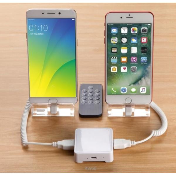 COMER 2-ports chargable anti-theft alarm sensor host for mobile tablet display