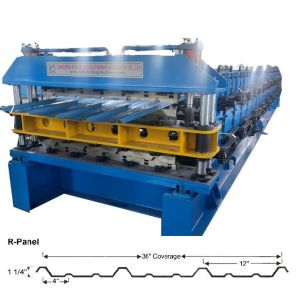 1.2 Mm Color Steel Roll Forming Machine R Panel & Pbr Panel Roofing Sheet