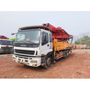 Used Sany 40-meter Concrete Pump Truck Adopts Isuzu Chassis, Which Is Economical