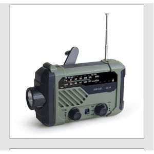 Solar Panel Powered Waterproof Emergency Radio Hand Cranked Multifunctional