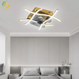 Modern Simple Home Intelligent Timing Control High Wind Power Square White Gold
